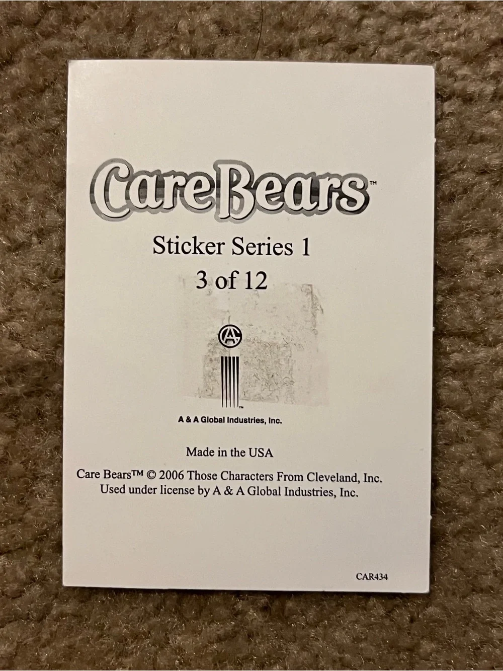 Care Bears Vintage Stickers 2006
